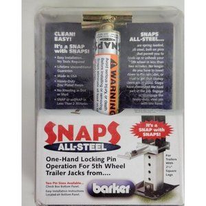 Barker Snaps All Steel One Handed Locking Pin 5th Wheel Trailer Jacks 26810 7/16